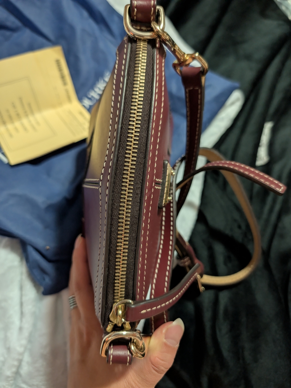 Dooney & Bourke Florentine Leather Mini Domed Crossbody - Picture 11 of 12